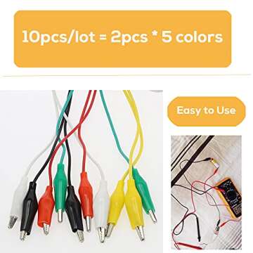 10PCS Premium Alligator Clips for Electrical Testing
