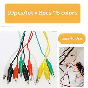 10PCS Premium Alligator Clips for Electrical Testing