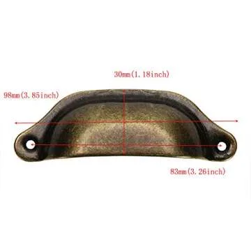 ONLYKXY Antique Seashell-Shaped Bronze Metal Drawer Pulls - 20PC Set for Vintage Furniture