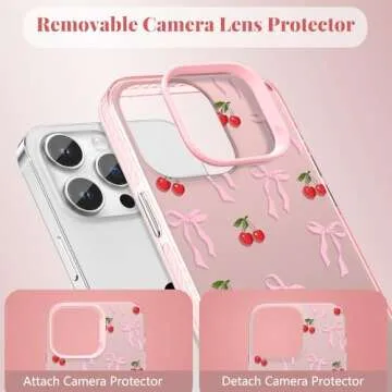 ZTOFERA Cute Pink Bow iPhone 16 Pro Max Case