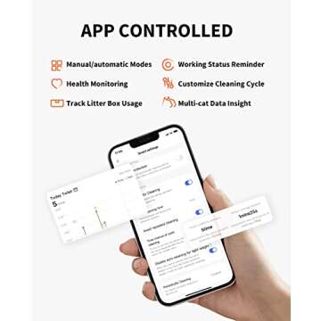 PETKIT Self Cleaning Cat Litter Box, PuraMax Cat Litter Box for Multiple Cats, App Control/xSecure/Odor Removal Automatic Cat Litter Box Includes Trash Bags and K3 Smart Air Purifier Spray