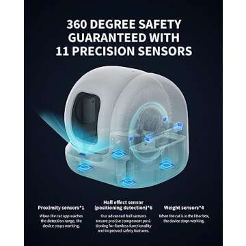 PETKIT Self Cleaning Cat Litter Box, PuraMax Cat Litter Box for Multiple Cats, App Control/xSecure/Odor Removal Automatic Cat Litter Box Includes Trash Bags and K3 Smart Air Purifier Spray