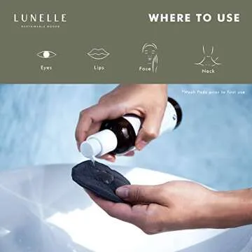 Lunelle Charcoal Bamboo Reusable Makeup Remover Pads 12 Pack - Reusable Face Pads with Laundry Bag + Charcoal Konjac Sponge Bamboo Makeup Remover Pads - Sustainable Reusable Cotton Pads Face Gift Set