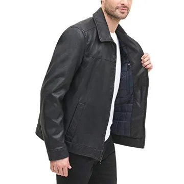 Tommy Hilfiger Men's Faux Leather Jacket - Stylish Comfort