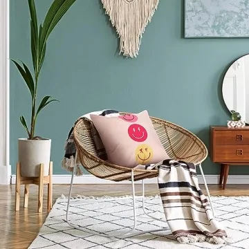 Preppy Leopard Smile Face Throw Pillow Covers 4 Pcs