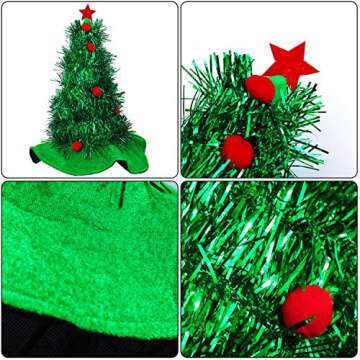 Aneco 3 Pack Christmas Hats Xmas Holiday Party Costume Hats Novelty Christmas Santa Hat Elf Hat Funny Hats