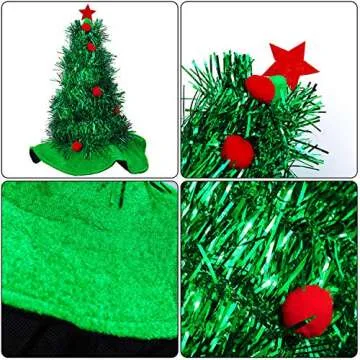 Aneco 3 Pack Christmas Hats Xmas Holiday Party Costume Hats Novelty Christmas Santa Hat Elf Hat Funny Hats