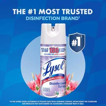 Lysol Disinfectant Spray, Sanitizing and Antibacterial Spray, For Disinfecting and Deodorizing, Earl...
