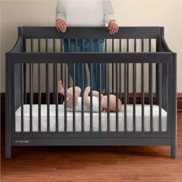 Beautyrest Beginnings Black Brilliant Sun 2-Stage Crib Mattress with Gel Memory Foam