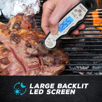 KIZEN Digital Meat Thermometer - Fast & Waterproof Cooking Tool