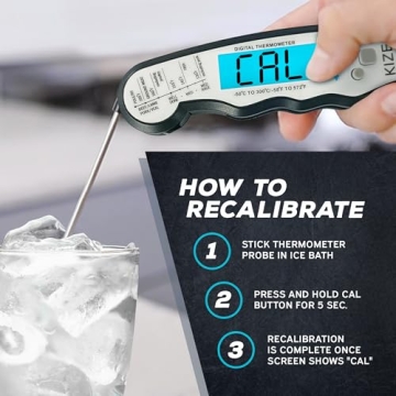 KIZEN Digital Meat Thermometer - Fast & Waterproof Cooking Tool