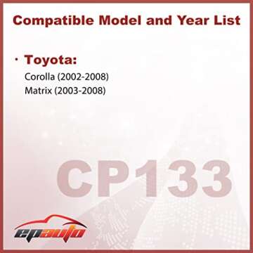 EPAuto CP133 Premium Cabin Air Filter with Activated Carbon for Toyota Corolla & Matrix