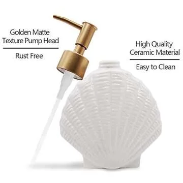 Stylish Shell-Shaped Soap Dispenser for Home Decor