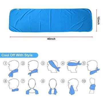 Sukeen 4 Pack Cooling Towel (40"x12"), Ice Towel, Soft Breathable Chilly Microfiber Towel for Yoga, Sport, Running, Gym, Workout, Camping, Fitness, More Activities