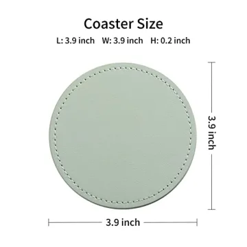 Stylish PU Leather Drink Coasters Set with Holder - CASEGRACE