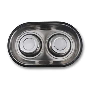 Van Ness Double Dish Dog Bowl 64 Oz No-Tip Stainless Steel