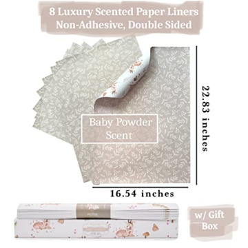 Baby Powder Scented Drawer Liners for Nursery Decor