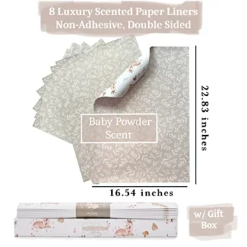 Baby Powder Scented Drawer Liners for Nursery Decor