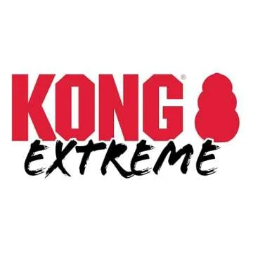 KONG Extreme Dog Toy - Fetch & Chew Toy - Treat-Filling Capabilities & Erratic Bounce for Extended Play Time Most Durable Natural Rubber Material - for Power Chewers - for Medium Dogs