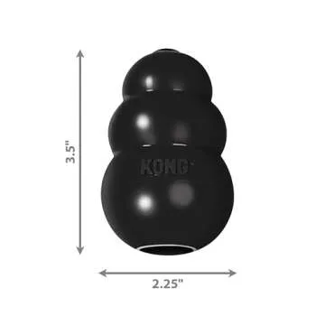 KONG Extreme Dog Toy - Fetch & Chew Toy - Treat-Filling Capabilities & Erratic Bounce for Extended Play Time Most Durable Natural Rubber Material - for Power Chewers - for Medium Dogs