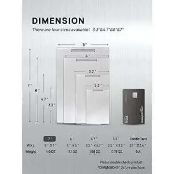 MIRRORNOVA Portable Folding Mirror, Ultra-Slim Durable Makeup Tabletop Mirror for Travel with Alumin...