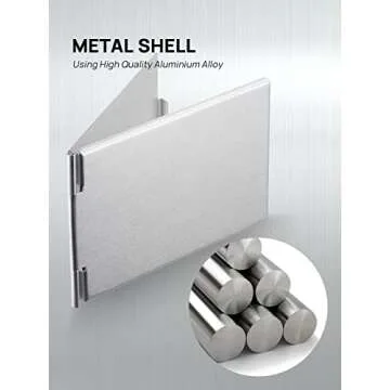 MIRRORNOVA Portable Folding Mirror Durable Travel Size 7"