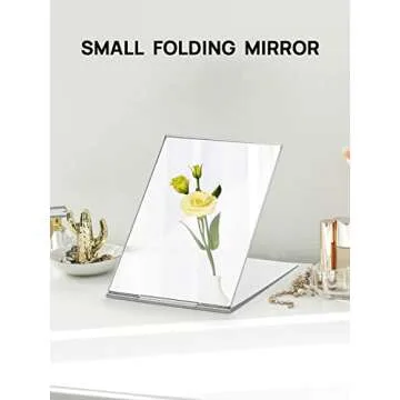 MIRRORNOVA Portable Folding Mirror Durable Travel Size 7"