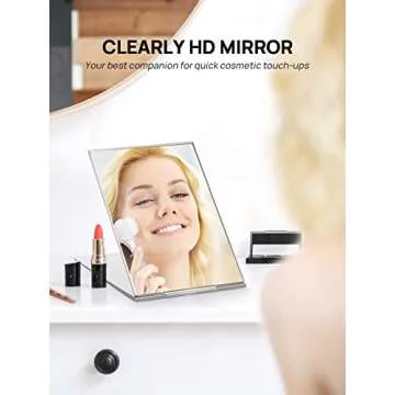 MIRRORNOVA Portable Folding Mirror Durable Travel Size 7"