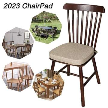 ZYHOONE Chair Cushions with Ties for Dining Chairs - Thick and Comfortable Non Slip Kitchen Seat Pad...