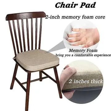 ZYHOONE Comfortable Memory Foam Seat Cushion - Machine Washable