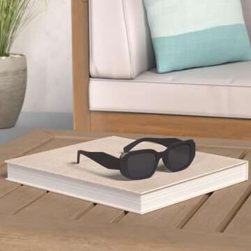 MASDUN Y2k Sunglasses Women and Men Square Trendy Show shades Retro fashion vogue UV Protection sung...