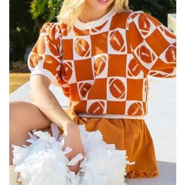 Trendy Women Y2K Cropped Sweaters Puff Short Sleeve