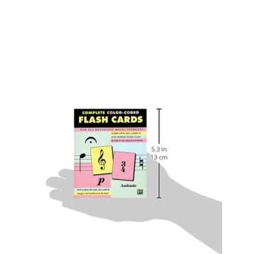 Complete Color Coded Flash Cards for All Beginning Music Students