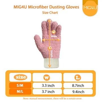 MIG4U Microfiber Dusting Gloves for Quick, Effective Cleaning
