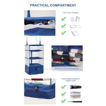 ELEZAY Portable Travel Closet for Easy Packing & Organization