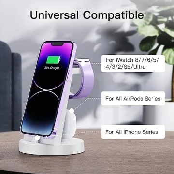 3-in-1 Fast Charging Station for iPhone, Airpods, Apple Watch