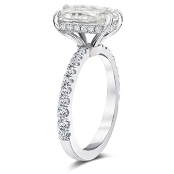 Bo.Dream Radiant Cut Engagement Ring in Platinum Plated