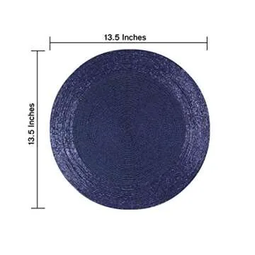 COTTON CRAFT Glitz Handmade Beaded Charger Placemats Set of 4