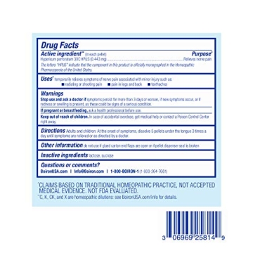 Homeopathic Pain Relief Pellets for Nerve Pain and Toothaches