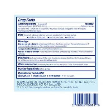 Homeopathic Pain Relief Pellets for Nerve Pain and Toothaches