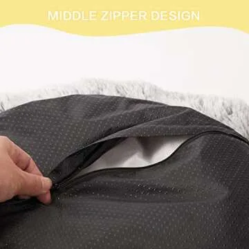 Plush Donut Dog Bed for Medium Dogs - Anti-Anxiety Comfort