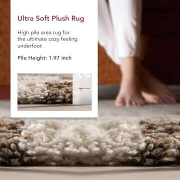 nuLOOM Adelaide Checkered 7x9 Shag Area Rug for Living Room Bedroom Dining Room Nursery, Beige/Brown