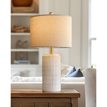 Chic PoKat 23'' Ceramic Bedside Table Lamp for Any Space