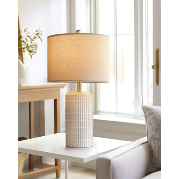 Chic PoKat 23'' Ceramic Bedside Table Lamp for Any Space