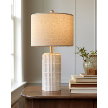 Chic PoKat 23'' Ceramic Bedside Table Lamp for Any Space