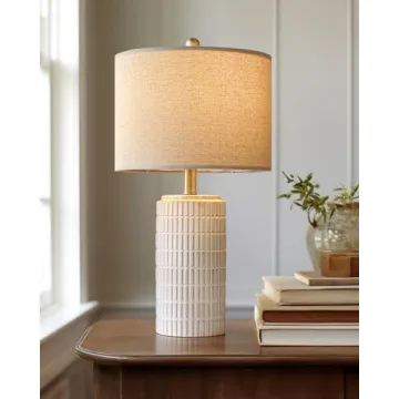 Chic PoKat 23'' Ceramic Bedside Table Lamp for Any Space