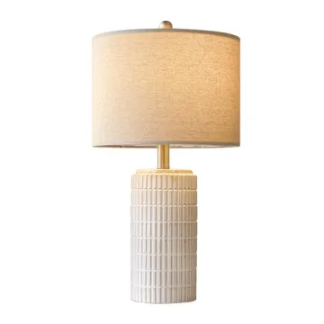 Chic PoKat 23'' Ceramic Bedside Table Lamp for Any Space