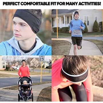 CozyPhones Sleep Headphones - Over Ear Headphones from Ultra Thin Cool Mesh Wired for Side Sleepers, Meditation, Running, Laptop, and Phone - Black