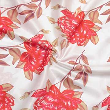 Fashionme Women Midi Satin Dresses Tie Front Backless Split Summer Casual Floral Tropical Hawaiian Slip Dress Sexy Sundress Wedding Guest Beach Cocktail Vacation Graduation D-white