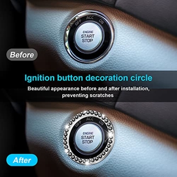 Bling Car Crystal Rhinestone Ring - Chic Auto Accessory